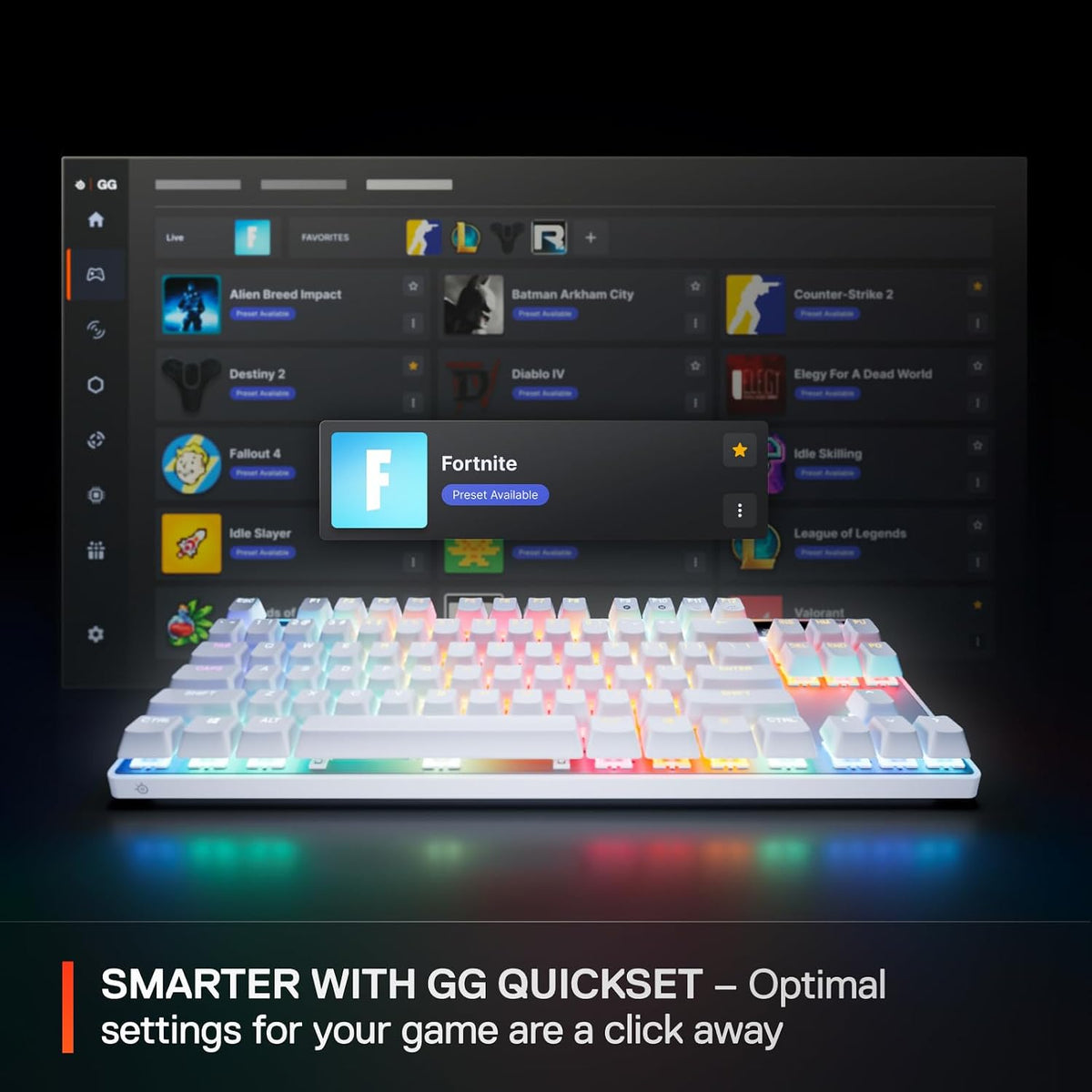 SteelSeries Apex Pro TKL Gen 3 White Interruptores OmniPoint 3.0 \u...
