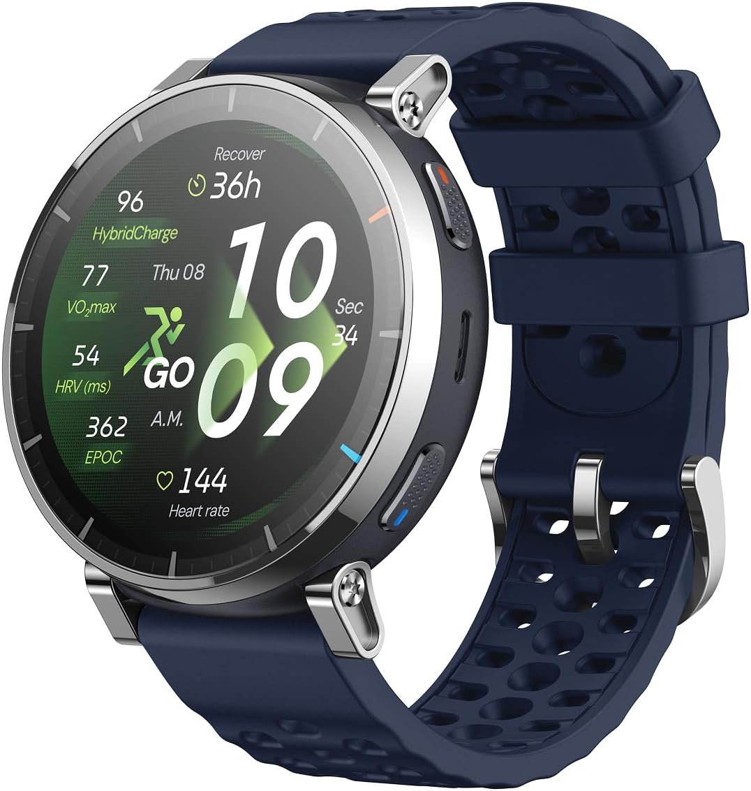 Amazfit Active 3 - Reloj inteligente, cristal de zafiro AMOLED de 1.32