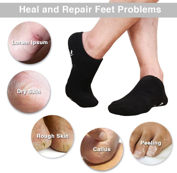 Codream Calcetines de gel hidratante para hombres grandes para piel...