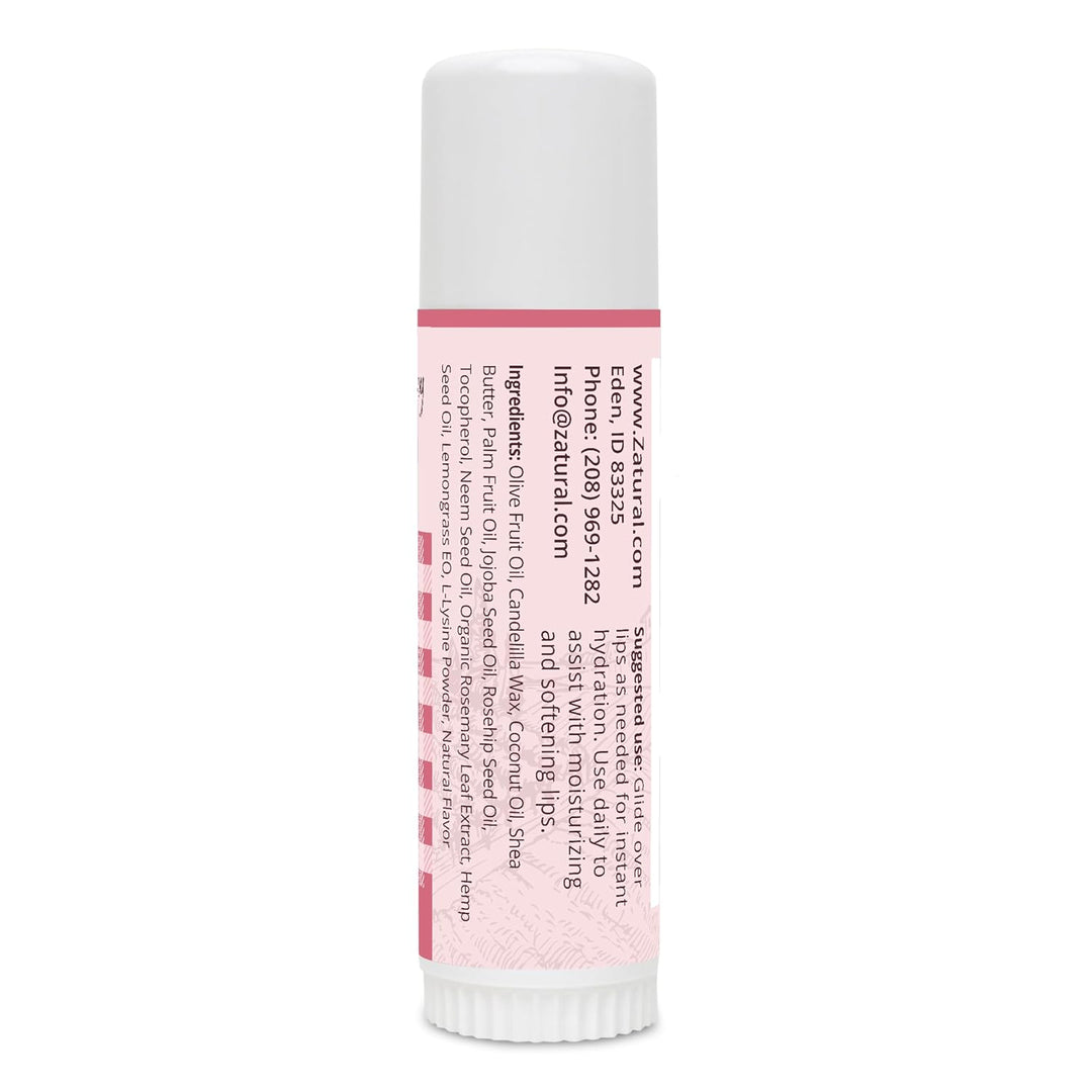 Bálsamo labial de fresa Zatural con manteca de karité, aceite de jo...