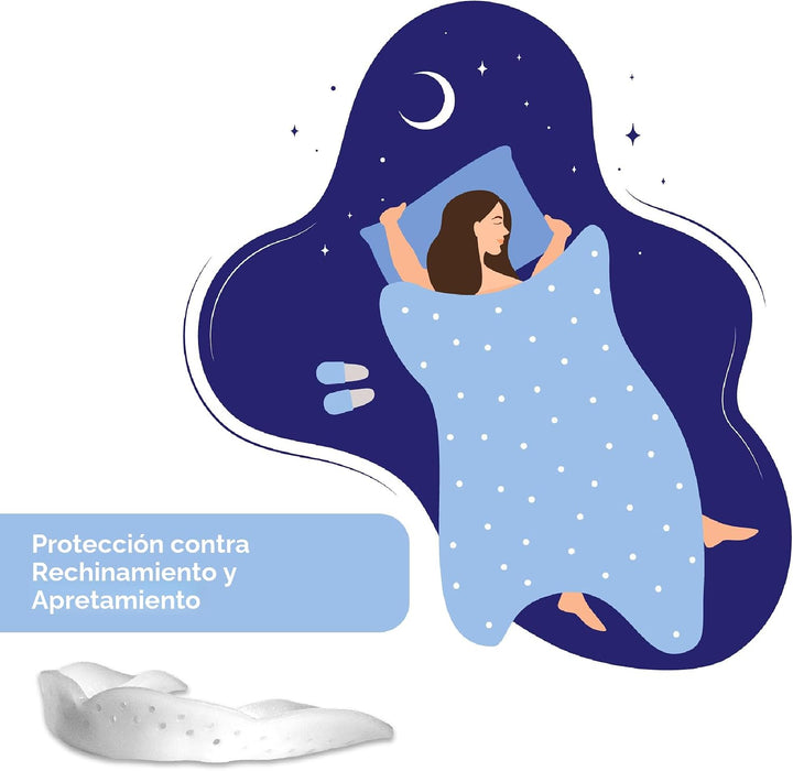 Protector dental de noche Sova con estuche, para bruxismo, TMX, dol...