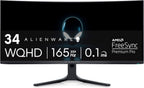 Alienware AW3423DWF - Monitor curvo QD-OLED para juegos, 34 pulgada...