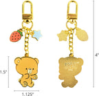 Paquete de llaveros esmaltados, productos auténticos para bolsos, accesorios para parejas, lindo y adorable