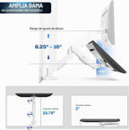 VIVO Soporte para monitor individual, brazo totalmente ajustable para pantalla de 17 a 32 pulgadas, soporte de escritorio articulado mecánico, configuraciones de juegos y oficina, VESA 75x75, 100x100, máximo 19.8 libras, clásico, blanco, STAND-V001OW