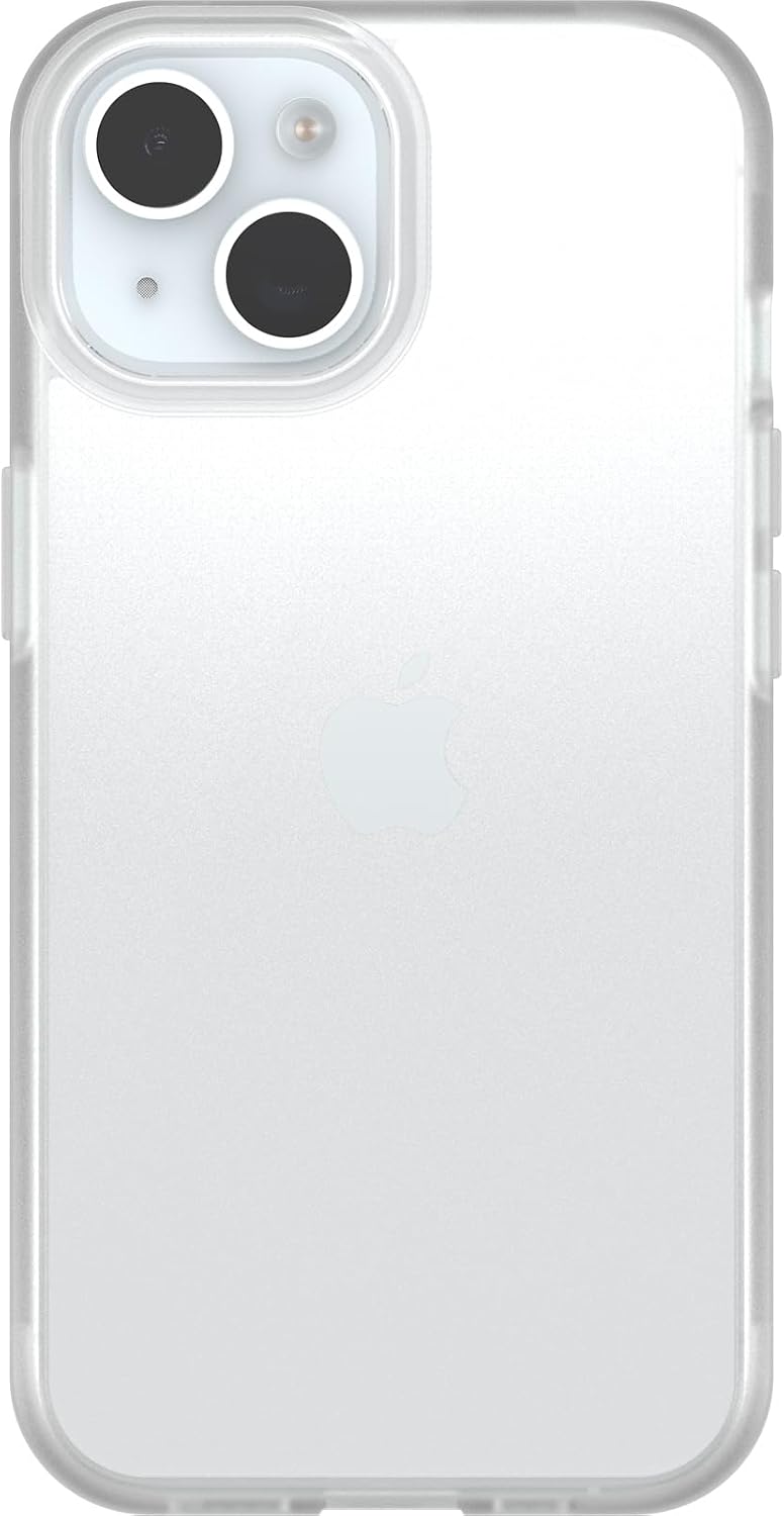 OtterBox Funda para iPhone 16e y 15 Prefix Series, transparente, ultrafina, apta para bolsillo, bordes elevados que protegen la cámara y la pantalla, compatible con carga inalámbrica, elegante funda