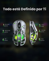 GravaStar Mouse inalámbrico para juegos Mercury M1 Pro - Sensor PAW...