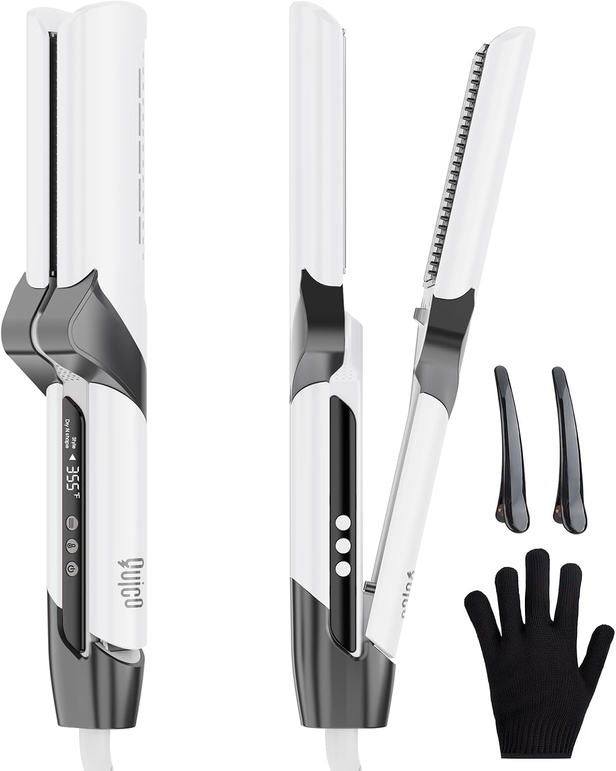 Quico Enderezadora de aire para el cabello, 100-240 V de doble voltaje