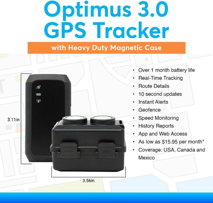 Optimus Rastreador GPS 30 - Batería de más de 1 mes - con