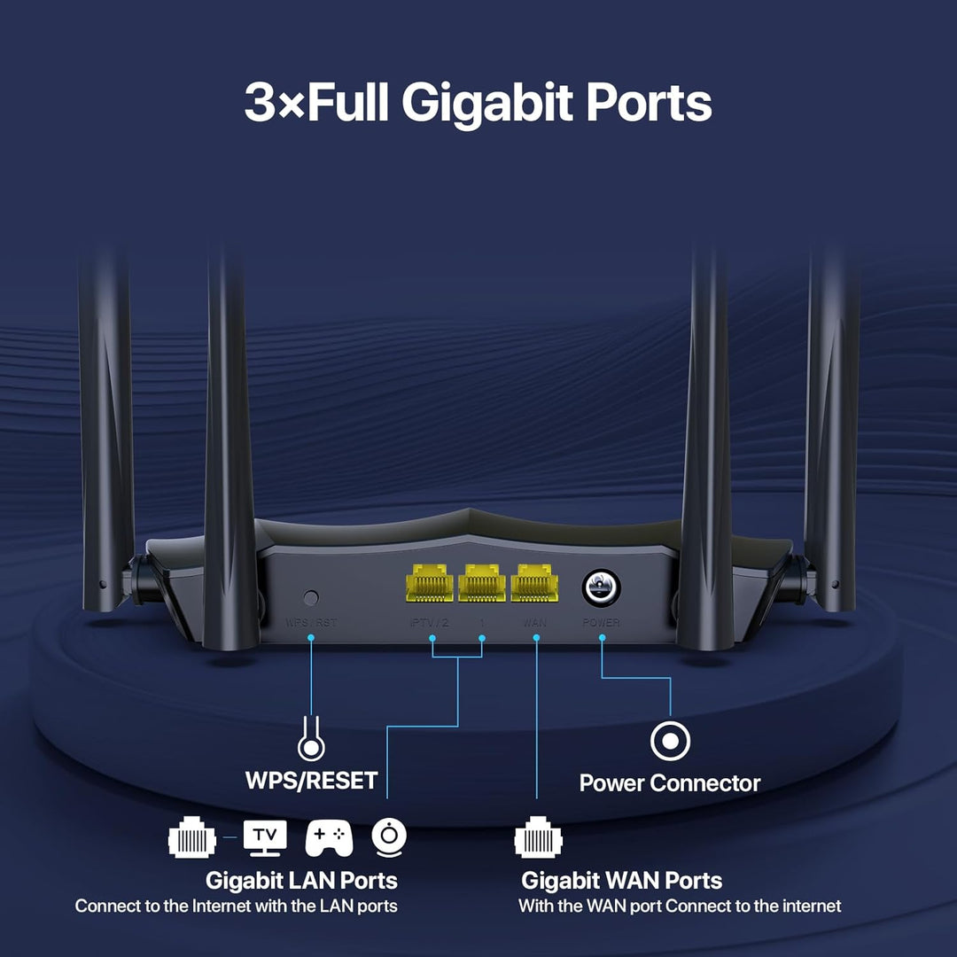 Tenda Enrutador WiFi Gigabit AC1200 - Enrutador de Internet Inalámb...