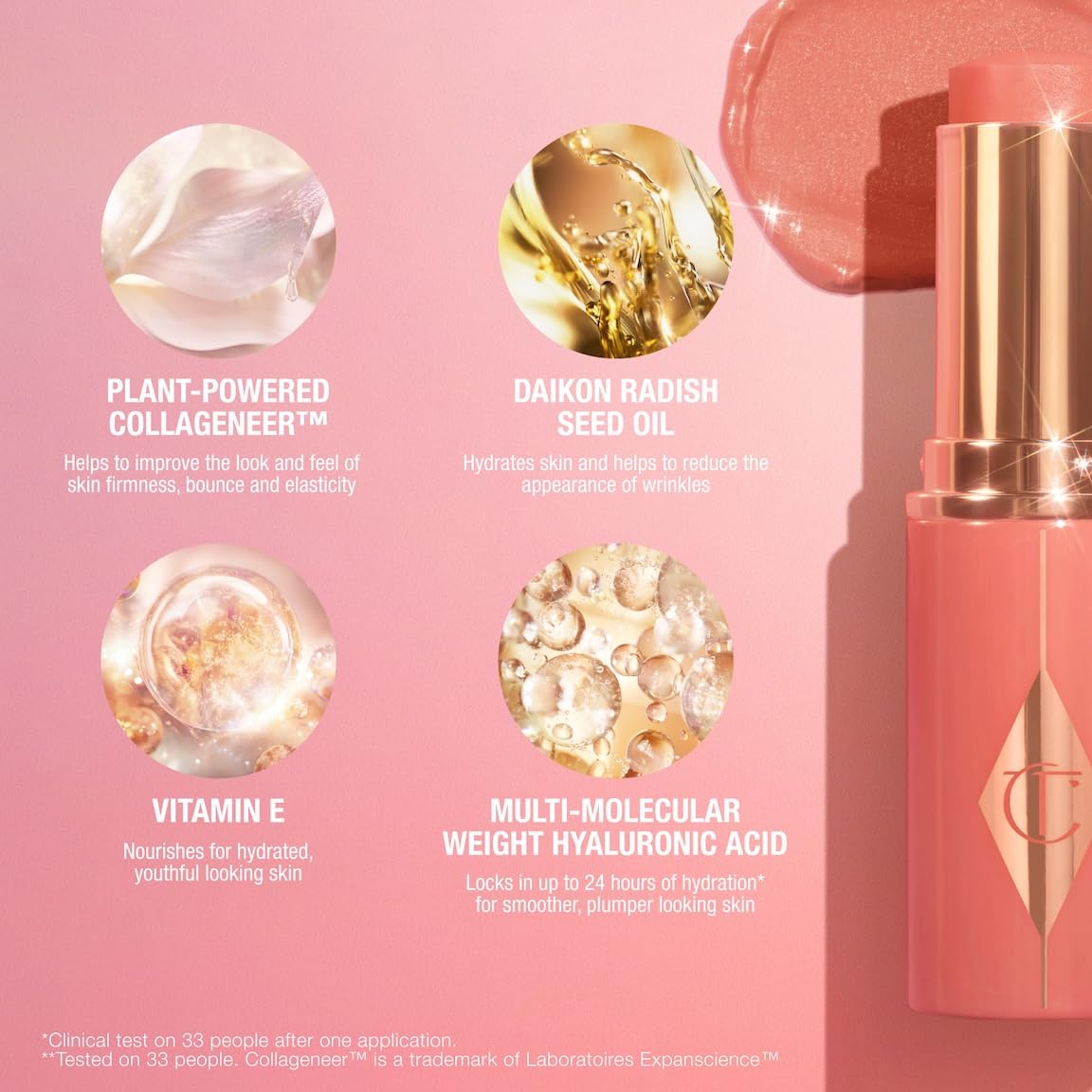 Charlotte Tilbury Unreal Healthy Glow Blush Stick - Buildable Cream...
