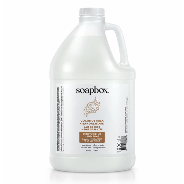 Soapbox Repuesto de jabón líquido de manos, leche de coco y sándalo...