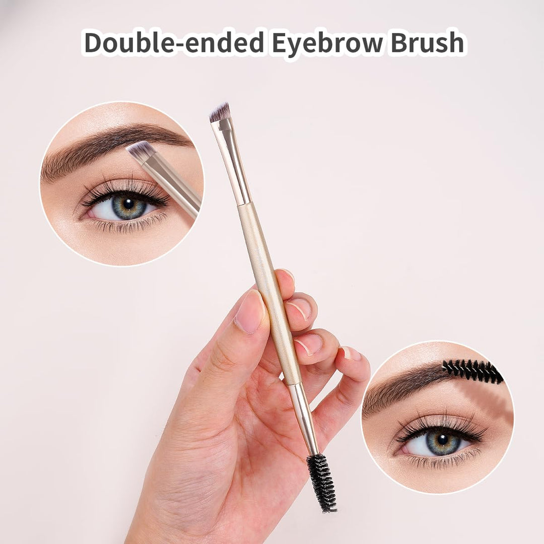 MAANGE Juego de 13 brochas de maquillaje con bolsa, juego de brocha...
