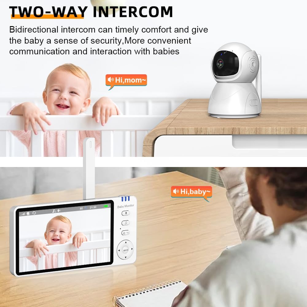 Monitor inteligente para bebés 720P pantalla LCD de 50