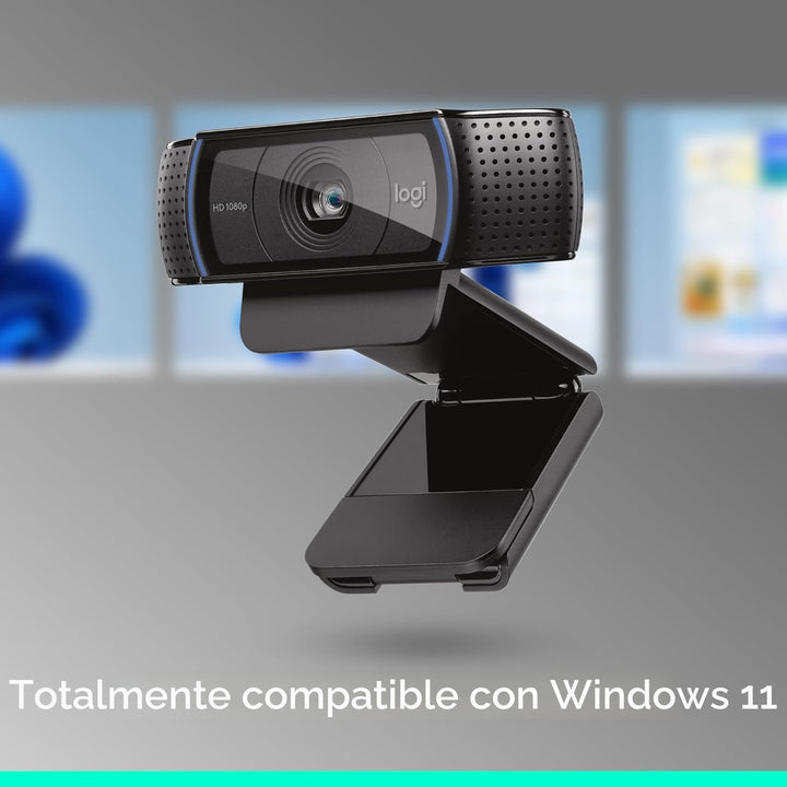 Logitech Cámara web C920x HD Pro para PC, video Full HD 1080p\/30fp...