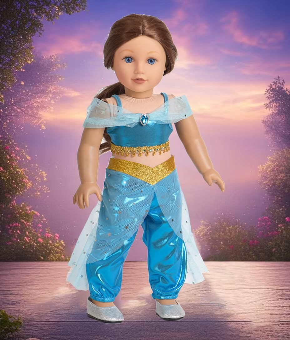 Sweet Dolly Ropa de muñeca de 18 pulgadas, 6 juegos de vestidos de...