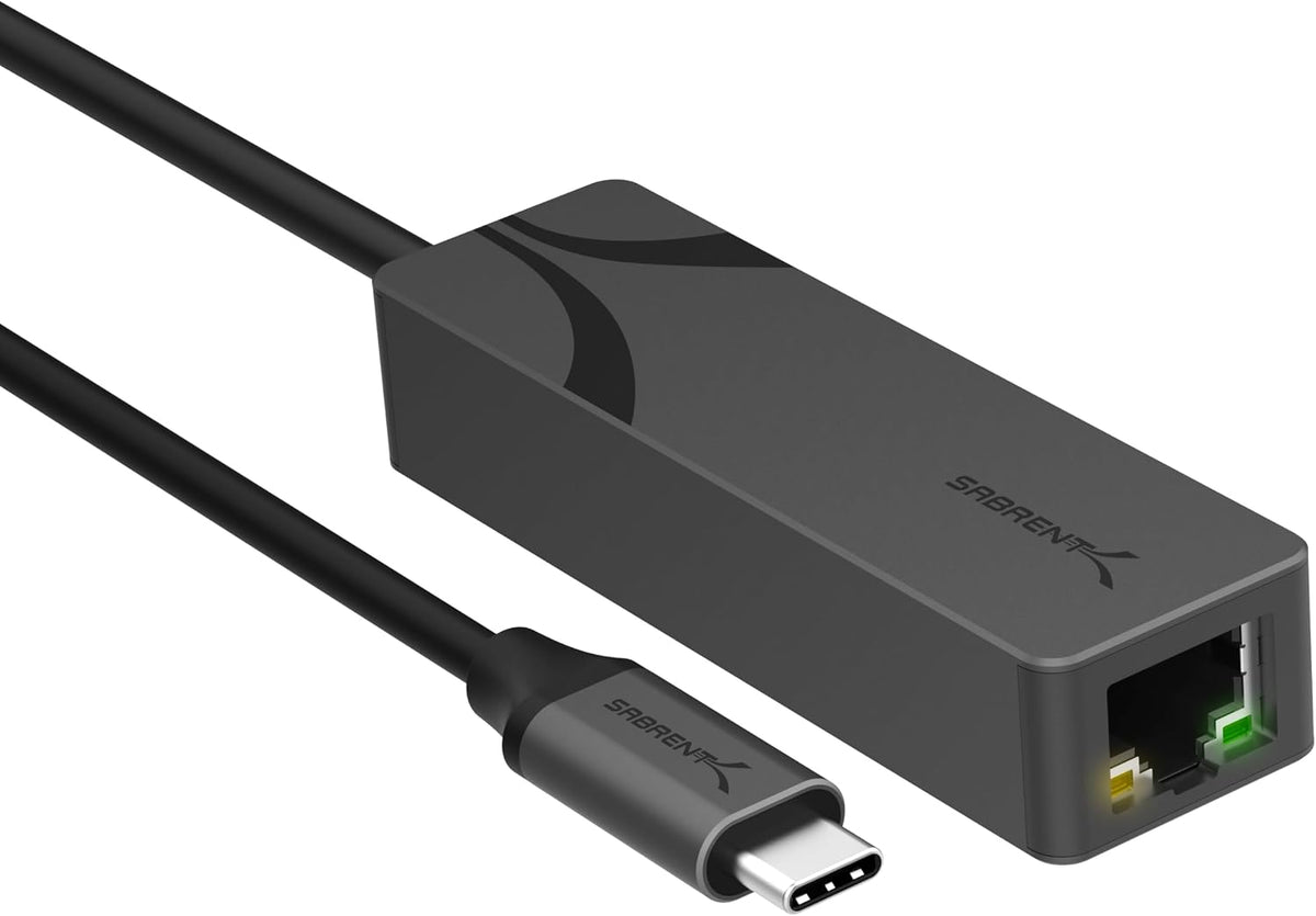 SABRENT Adaptador USB-C a Ethernet de 5 Gb, 5 GbE/2.5 GbE Multi-Gig