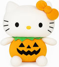 Pelusa de gato calabaza de Halloween de 7 pulgadas, gatito suave y tierno de peluche, adorable decoración y regalo de Halloween (Blanco)