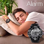 10 ATM Reloj digital sumergible unisex para adultos, resistente al agua hasta 100 m, para buceo, natación, deporte, con función de cronómetro y alarma, pantalla LCD luminosa