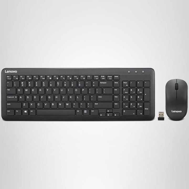 Lenovo 300 Combo de Teclado y Ratón Inalámbricos, Receptor Nano USB...
