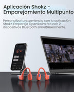 SHOKZ OpenSwim Pro - Auriculares deportivos de conducción ósea Blue...