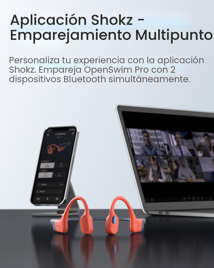 SHOKZ OpenSwim Pro - Auriculares deportivos de conducción ósea Blue...