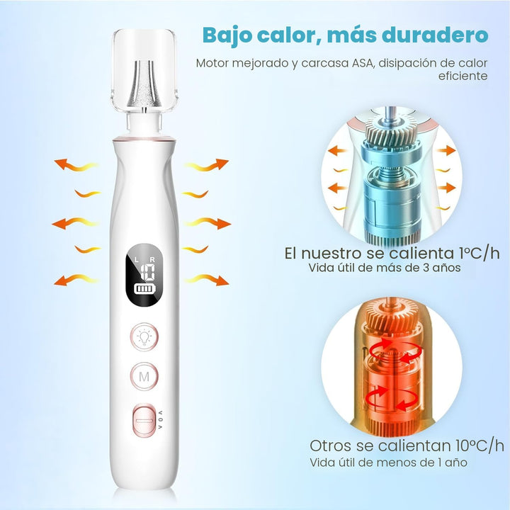 HSKAI Taladro eléctrico de uñas, amoladora de uñas inalámbrica para...