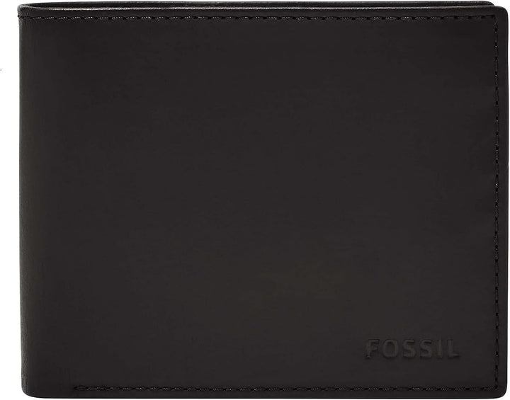Fossil Men's Derrick Leather RFID-Blocking Bifold with Coin Poc...