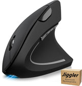 TECKNET Ratón ergonómico con Jiggler, mouse vertical inalámbrico Bl...