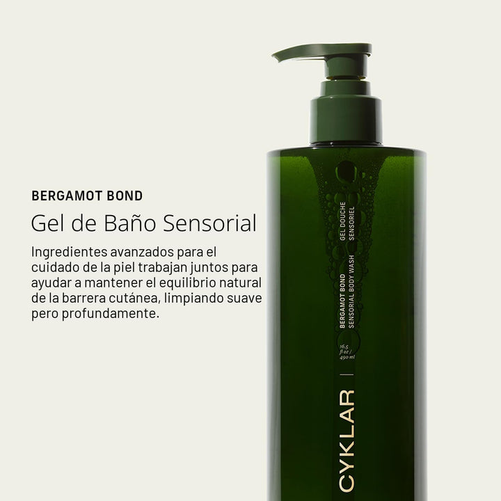 CYKLAR Gel de baño sensorial. Bergamot Bond Limpiador Hidratante co...