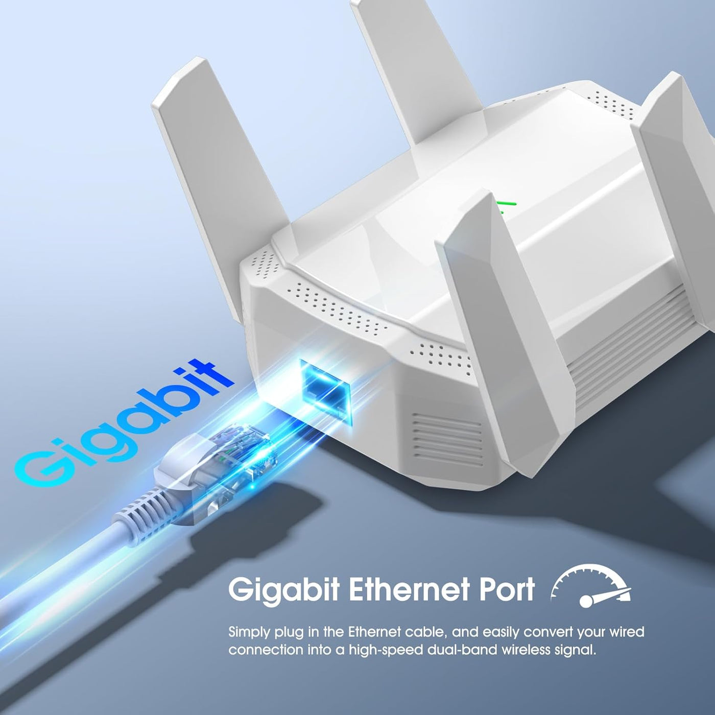 Extensor WiFi 6 AX3000 con puerto Ethernet, amplificador de señal d...