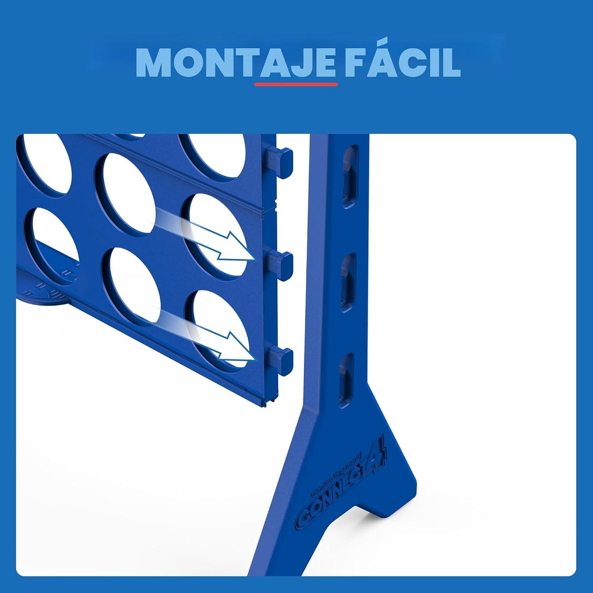 EastPoint - Juego de césped Connect 4 de gran tamaño, color azul, 42 piezas