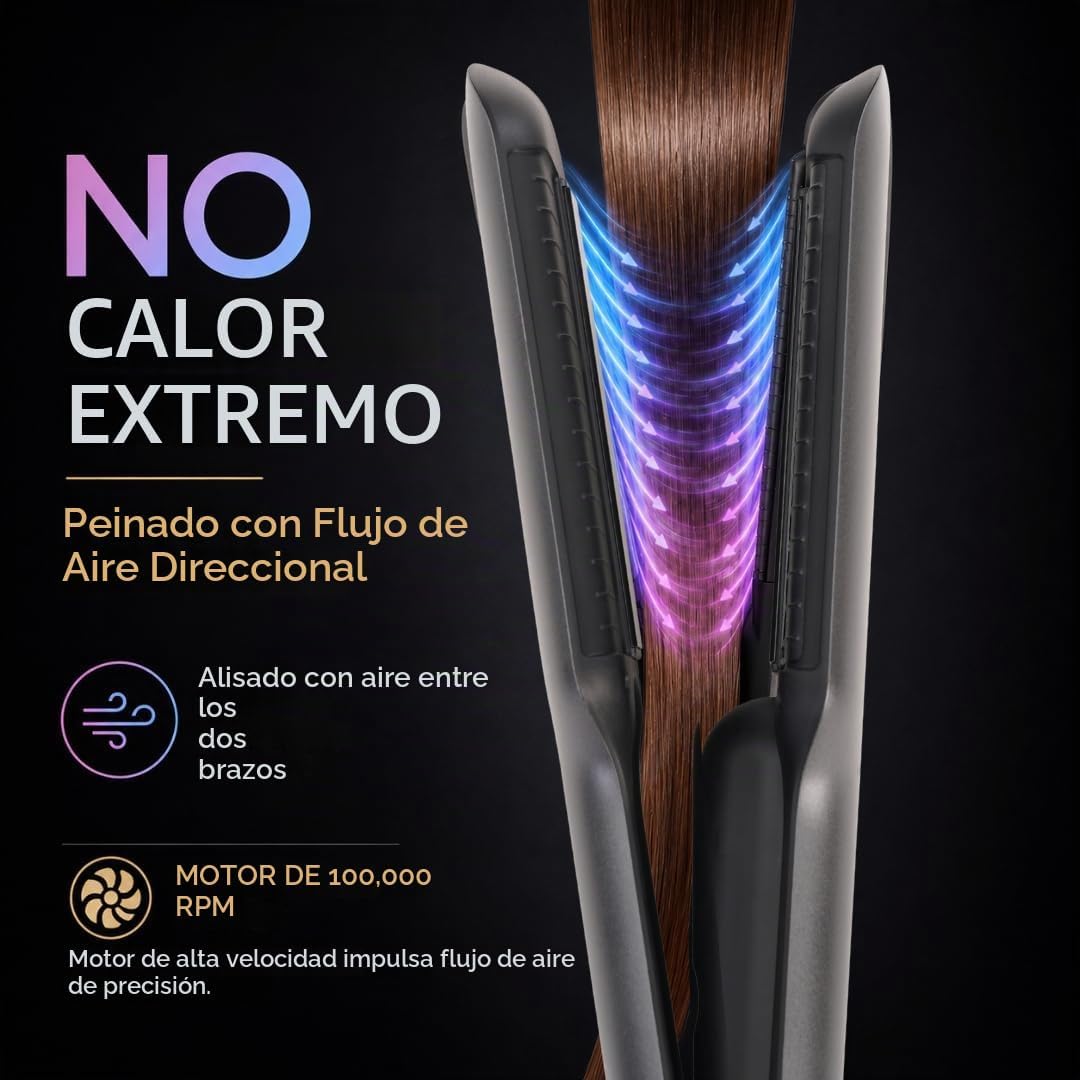AirFleek AI - Air Straight | Plancha de cabello húmedo a seco 2 en...