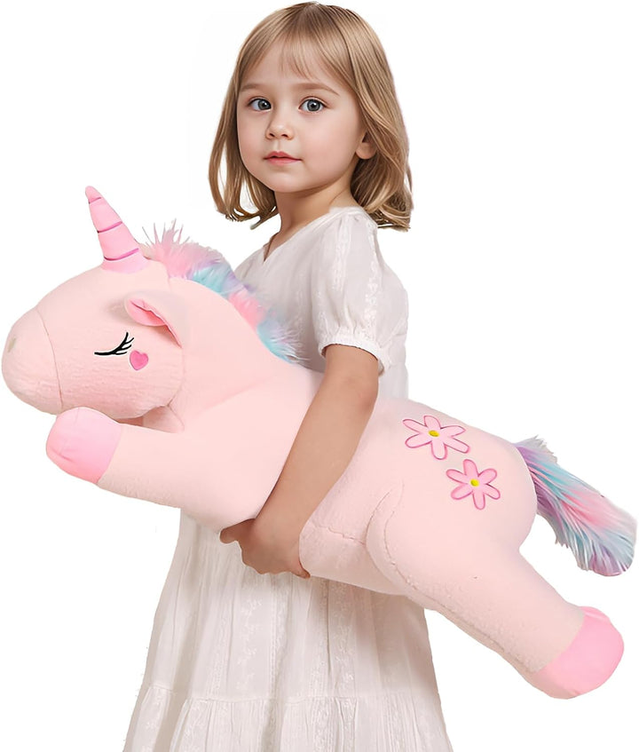 Tianmihou - Linda almohada de peluche de unicornio gigante rosa de...