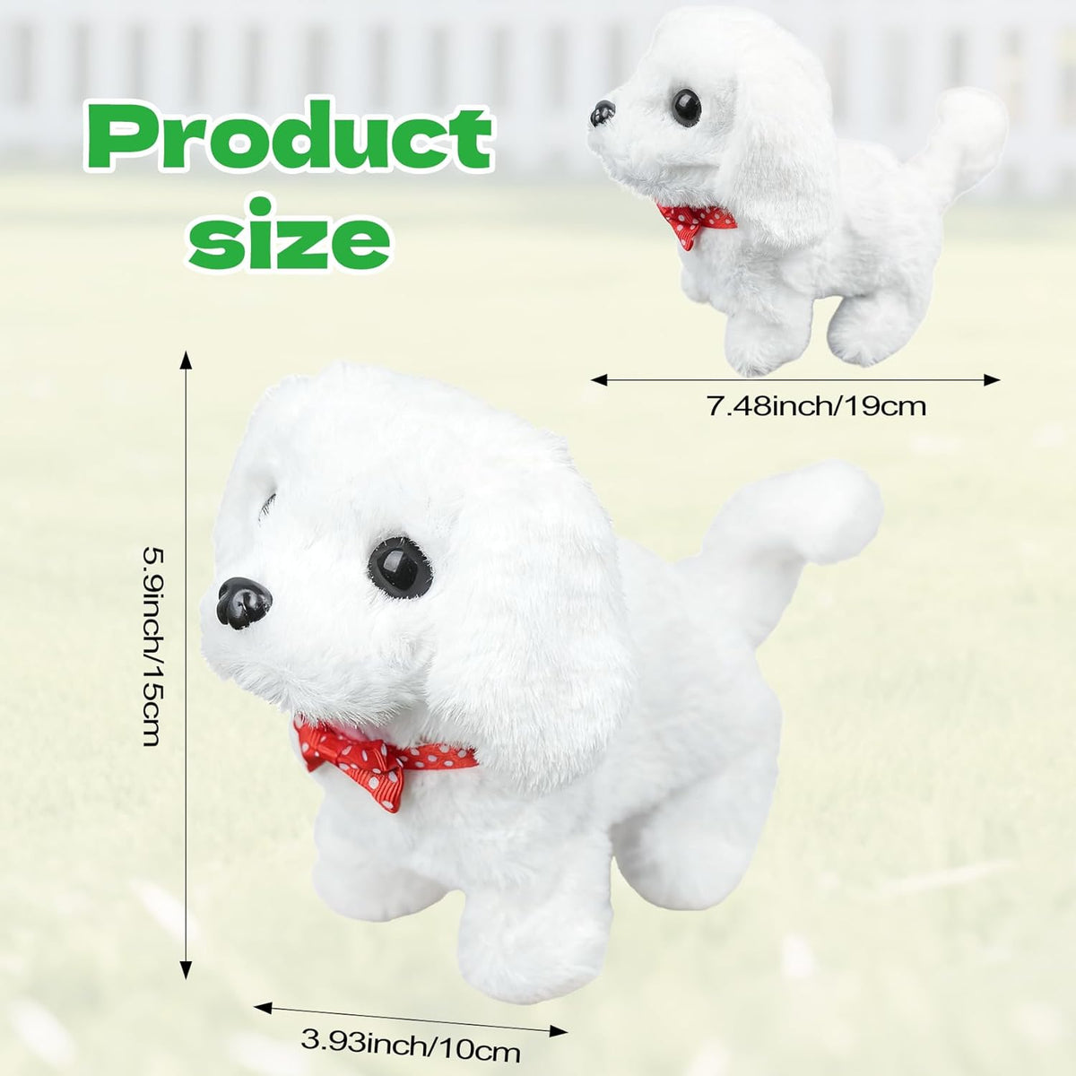 YOUGAANY 2026 New White Pets Walking Puppy Perro