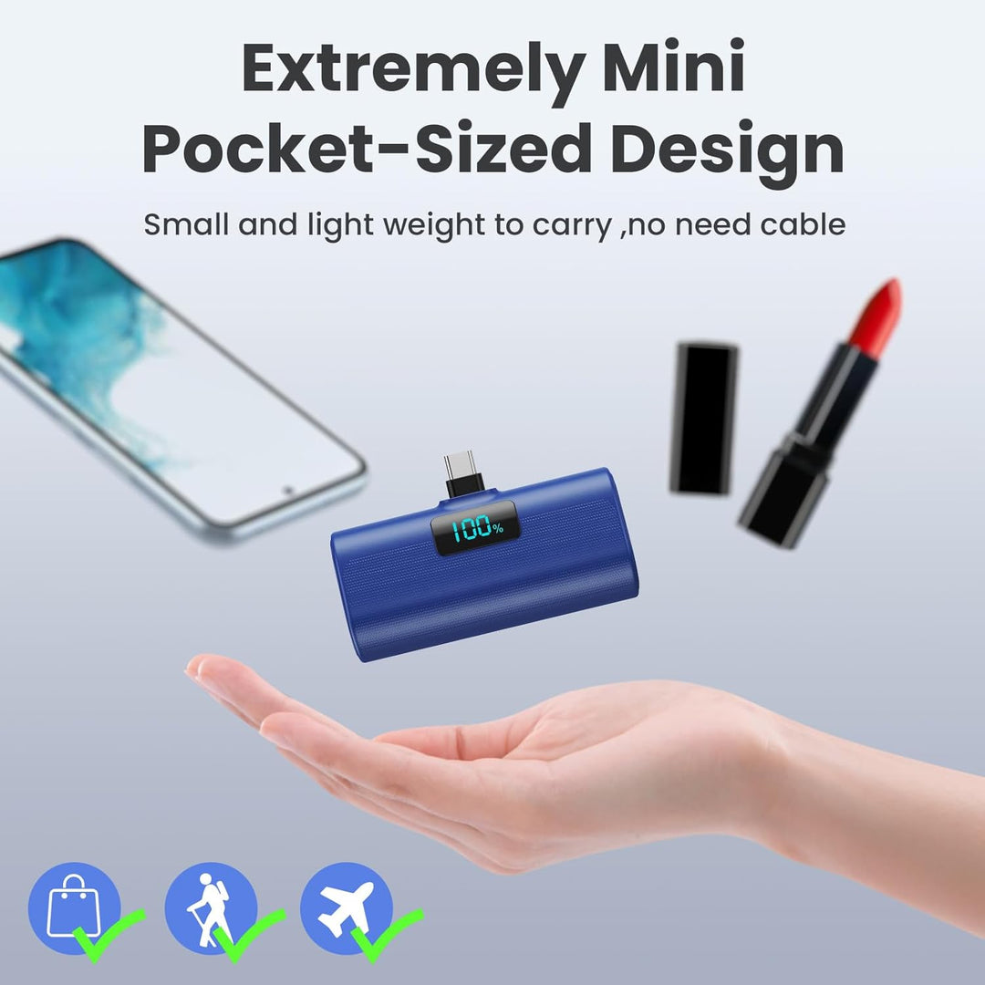 [Paquete de 2] Cargador portátil pequeño de 5200 mAh, banco de ener...