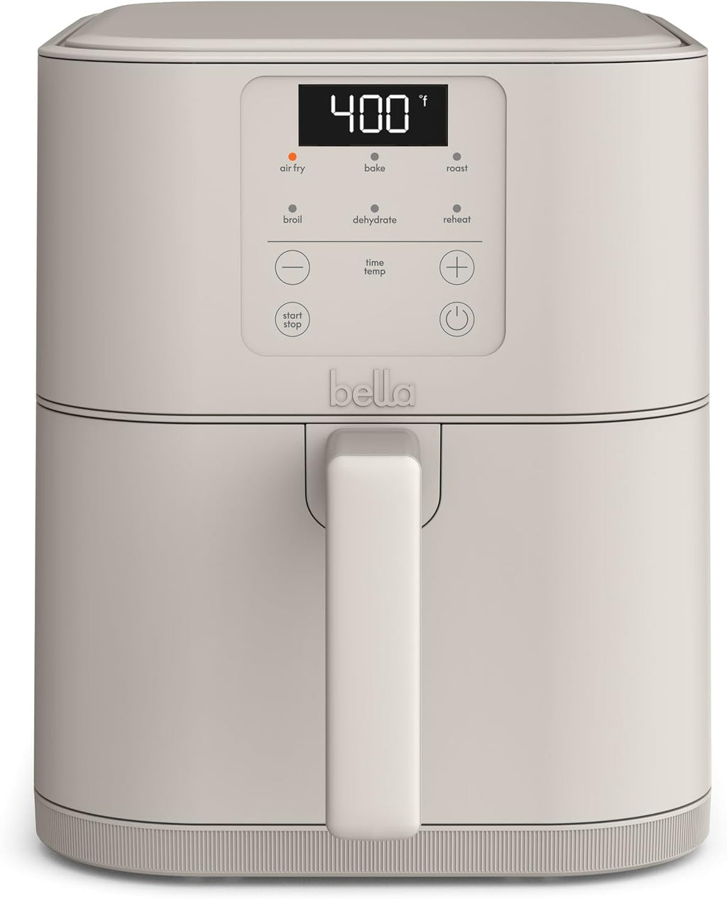 bella Freidora de Aire Delgada de 6 Qt, Utensilios de Cocina Fits-anywhere™, Revestimiento Antiadherente de Cerámica EverGood™, Temperatura Ajustable, 6 Opciones de Cocción Preestablecidas, Apagado