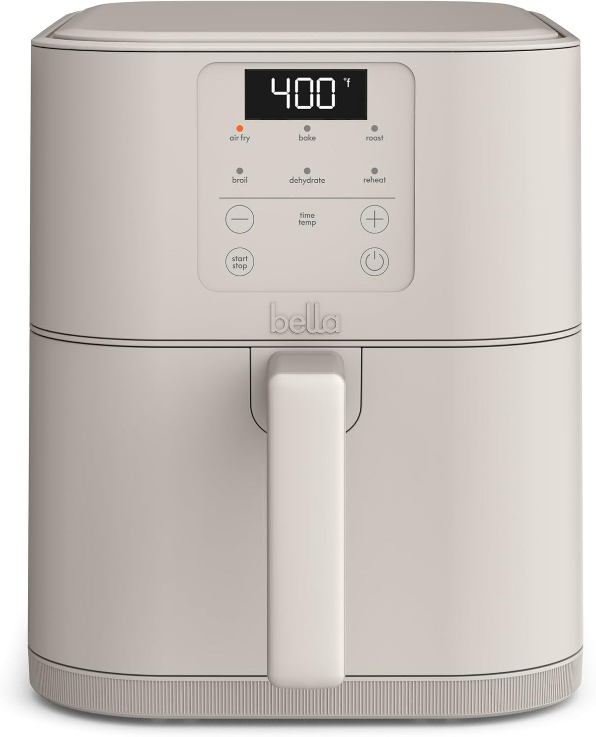bella Freidora de Aire Delgada de 6 Qt, Utensilios de Cocina Fits-anywhere™, Revestimiento Antiadherente de Cerámica EverGood™, Temperatura Ajustable, 6 Opciones de Cocción Preestablecidas, Apagado
