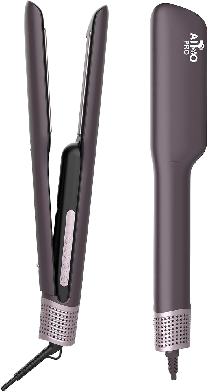AirGlide - Plancha y secadora de cabello húmedo a seco 2 en 1 con f...