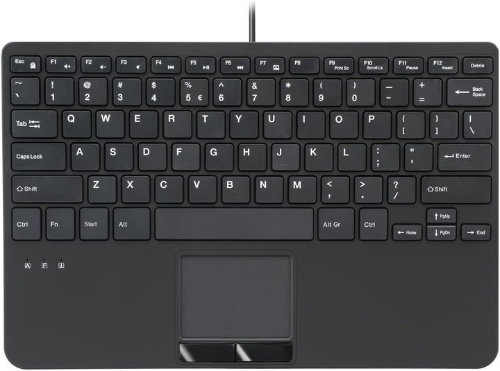 Perixx PERIBOARD-525 US, teclado USB con cable con panel táctil, te...