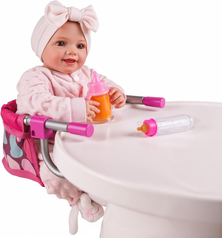 BABESIDE Silla alta de muñeca de bebé para muñecas de 12 a 20 pulga...