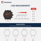 Paquete de 3 correas de reloj de cuero genuino de 0.709/0.748