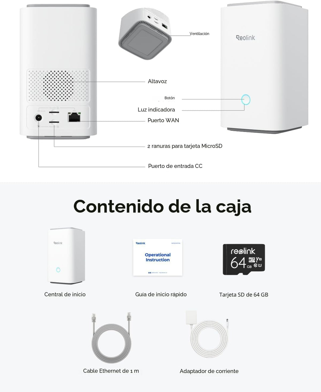 REOLINK Home Hub Control centralizado para hasta 8 cámaras de segur...