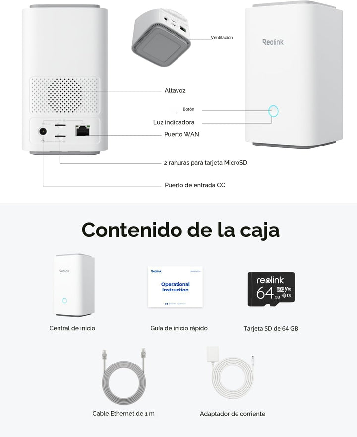 REOLINK Home Hub Control centralizado para hasta 8 cámaras de segur...