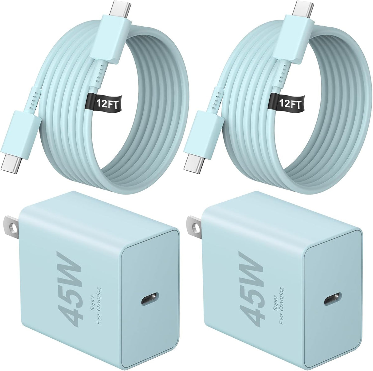 Cargador USB C tipo C cargador de carga rápida 12FT 45W Samsung