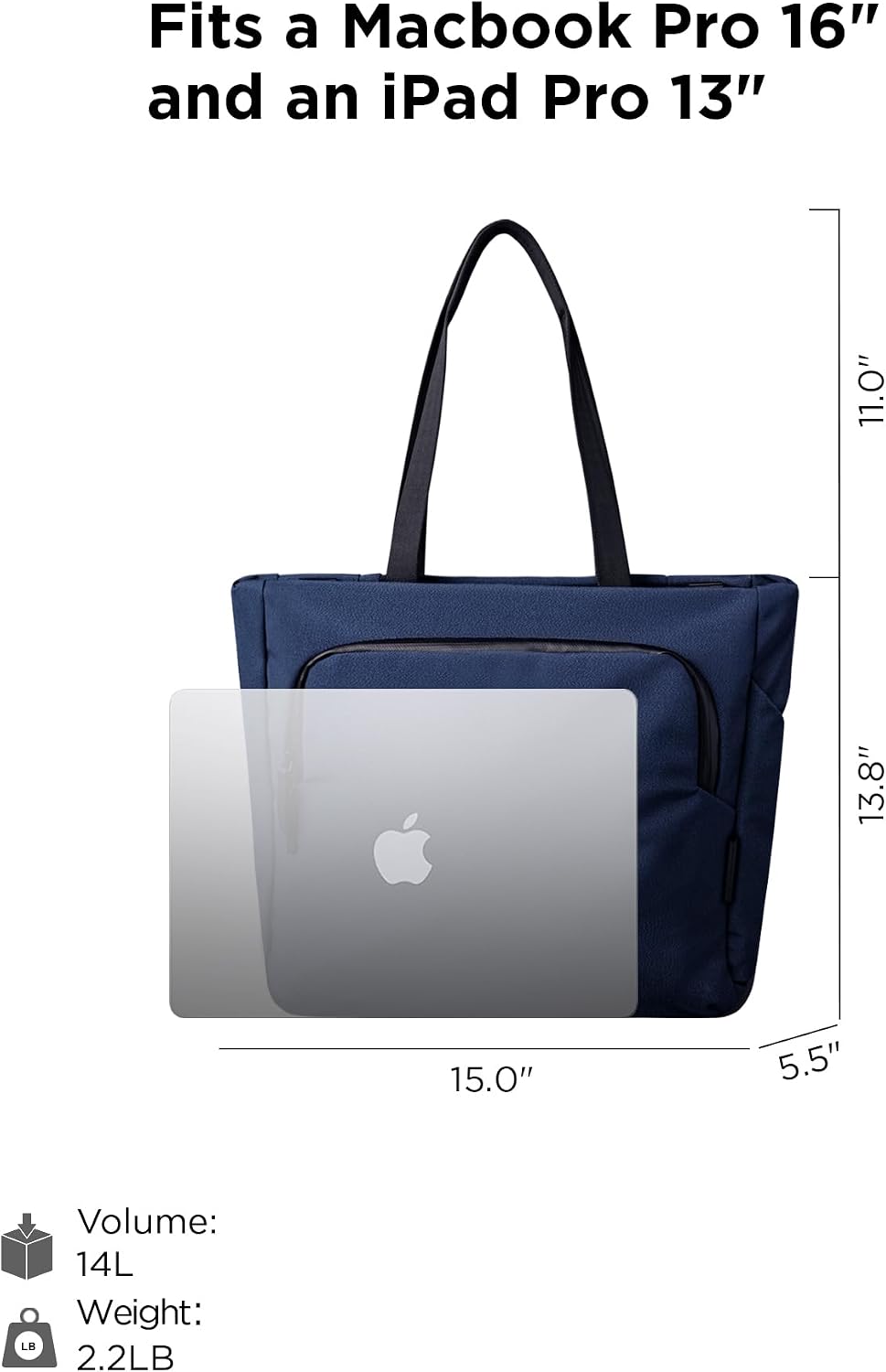 ALPAKA Bravo Tote Bag 14 L, resistente a la intemperie, maletín para laptop de 16 pulgadas para hombres y mujeres, bolsa de viaje con correa ajustable para el hombro