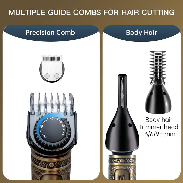 Scttomon Kit de Recortadora de Barba Profesional Cortapelos con Cuc...