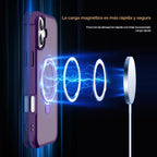 SKYLMW - Funda compatible con iPhone 16 con soporte magnético invisible tipo anillo, funda de grado militar para iPhone 16 de 6.1 pulgadas, compatible con MagSafe, gran sensación de agarre, morado