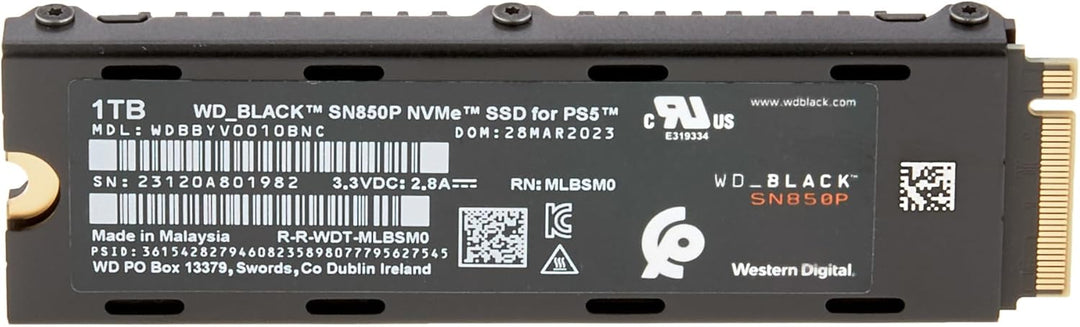 WD_BLACK 1TB SN850P NVMe M.2 SSD con licencia oficial de expansión...