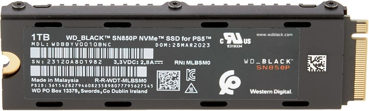 WD_BLACK 1TB SN850P NVMe M.2 SSD con licencia oficial de expansión...