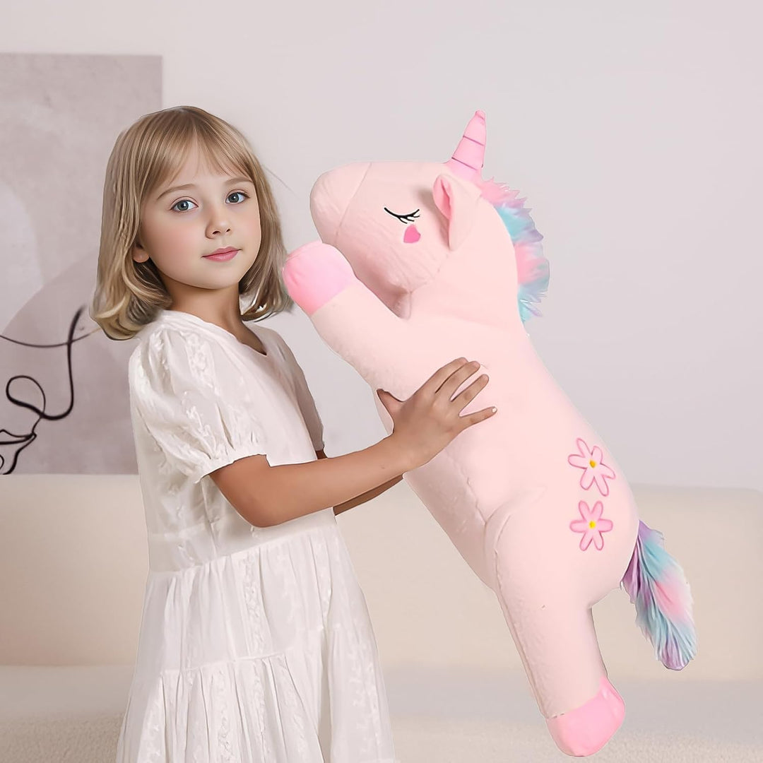 Tianmihou - Linda almohada de peluche de unicornio gigante rosa de...